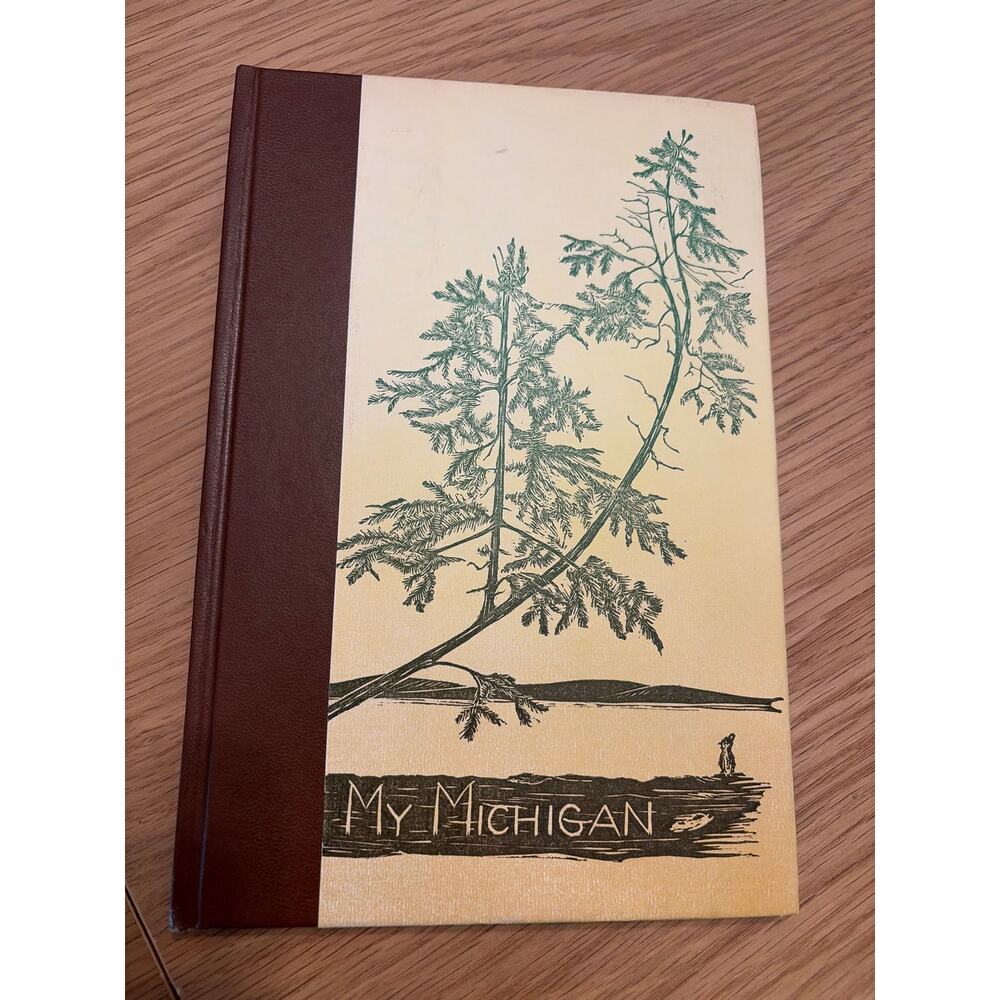 1957 MY MICHIGAN Gwen Frostic HC Block Print Poetry Presscraft Papers Benzonia